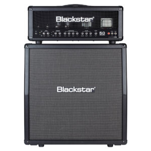 front view of stacked Series One S1-50 valve electric guitar head amp