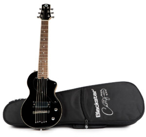 front view of Blackstar Carry on Guitar with soft case
