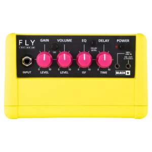 top view of FLY 3 Neon Yellow battery powered combo amp