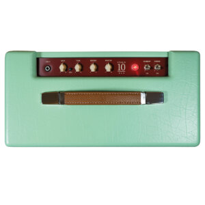 top view Studio 10 6L6 Surf Green valve electric guitar amp