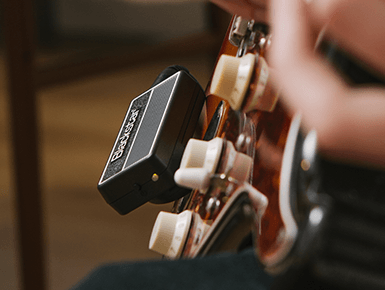 Blackstar Amplug wireless pickup connected to a guitar\