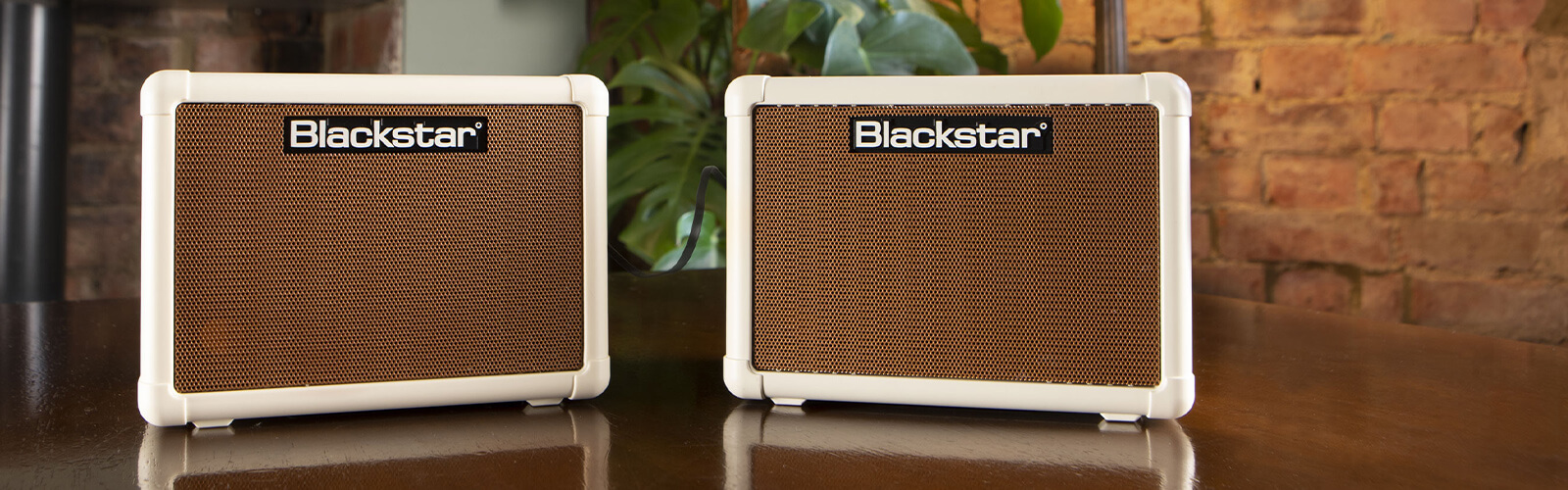 front view of 2 Blackstar guitar amps