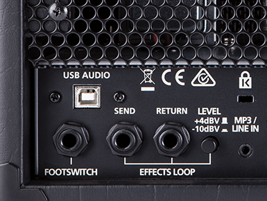 close up view of a blackstar guitar amp control panel