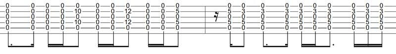 part is open G major chords but there are chords added in and out on the D and B strings
