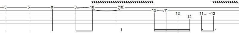 pentatonic scale along the high D string before coming through a quick descending run